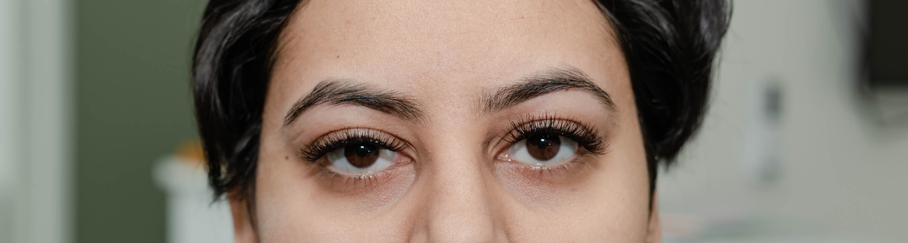 Lash extensions result — beautiful full lashes