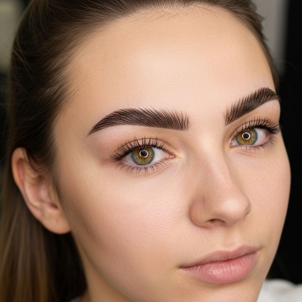 Eyebrow tinting for deeper, defined arches